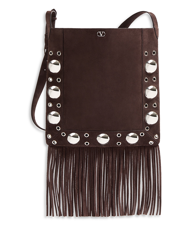Valentino Garavani Nellcote Suede Fringe Convertible Shoulder Bag