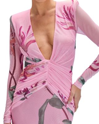 Honey Flower Tulle Midi Dress