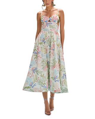Seaweed Flutter Midi Dress
