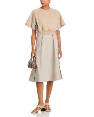 Short Sleeve French Terry Combo Dress