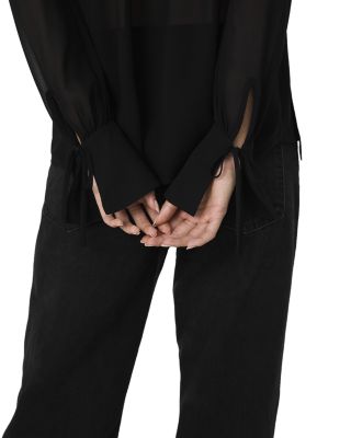 Eden Tie Neck Long Sleeve Blouse 