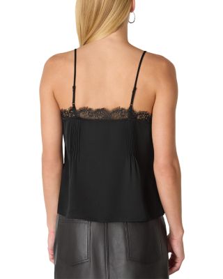 Lace Trim Cr&amp;ecirc;pe Cami Top