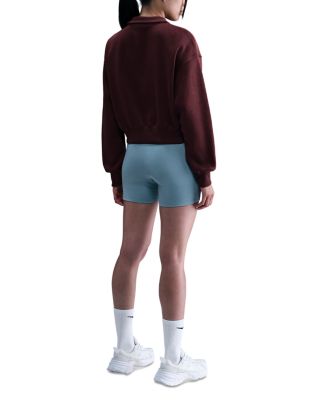 Zip Neck Cropped Sweatshirt