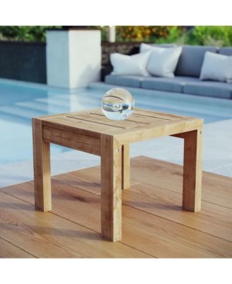 Upland Outdoor Patio Wood Side Table