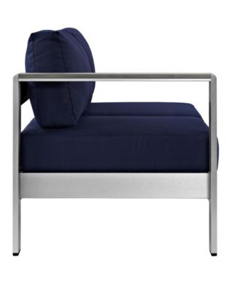 Shore Left-Arm Corner Sectional Outdoor Patio Aluminum Loveseat