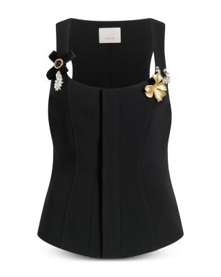 Aliana Brooch Trim Top