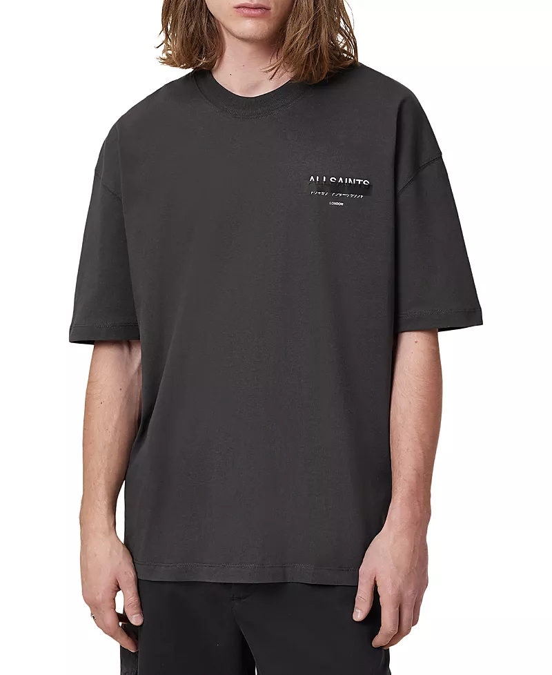 Allsaints Redact Graphic Logo Tee