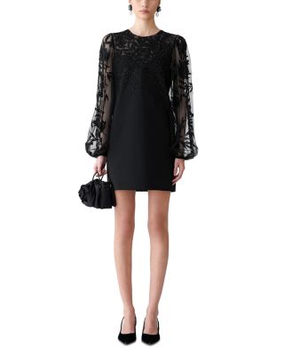 Embellished Puff Sleeve Dress