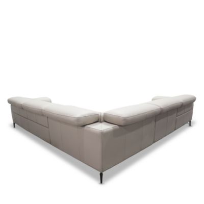 Marino 5 Piece Leather Motion Power Reclining Sectional Sofa