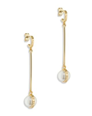 Imitation Pearl Linear Drop Earrings