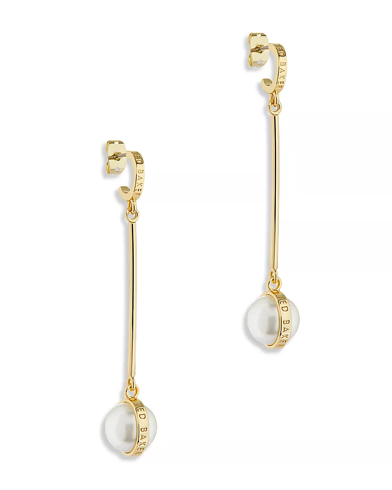 Ted Baker Imitation Pearl Linear Drop Earrings