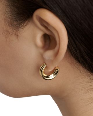 Hidden Heart Small Hoop Earrings