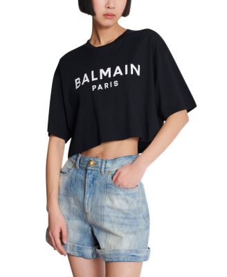  T-Shirt With Balmain Paris Print