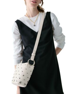 Halo Mini Studded Leather Bucket Bag