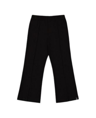 Girls' Ribbed Leggings Bootleg with Slit - Little Kid