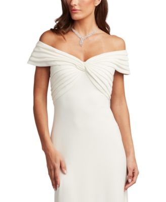 Winslow Pleated V-Back Gown