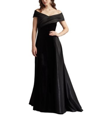 Elysian Velvet Draped Overlay Train Gown