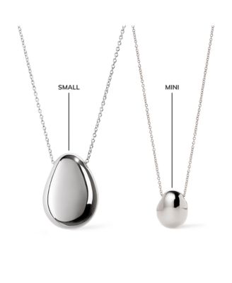 Pebble Silver Pendant Necklace