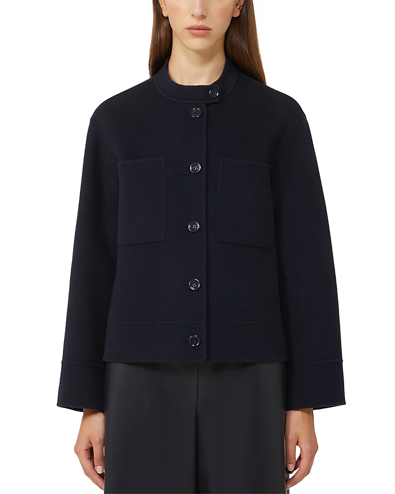 Max Mara Sarah Wool Jacket In Blue