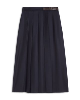 Fastoso Wool Blend Flannel Wrap Skirt