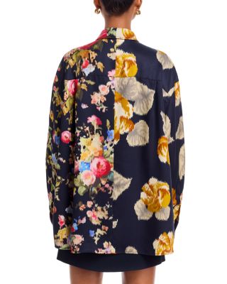 Floral Button Front Shirt