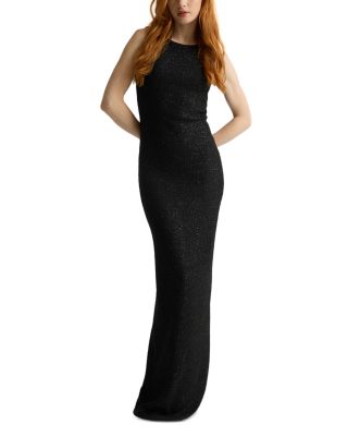 Soft Sequin Knit Sleeveless Gown