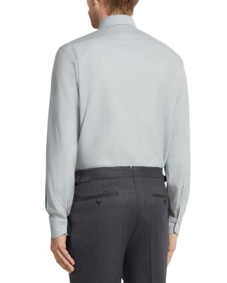 Silk, Cotton & Cashmere Stripe Regular Fit Dress Shirt