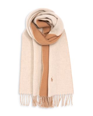 Wool Cashmere Blend Double Sided Scarf