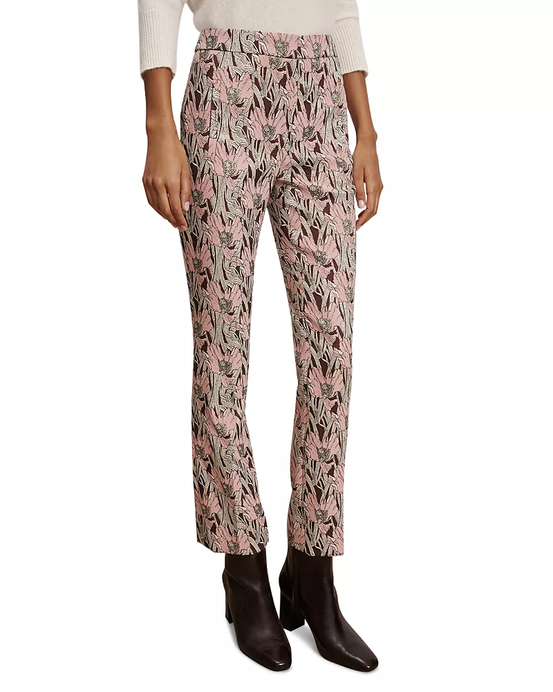 Veronica Beard Arte Floral Kick Flare Pants