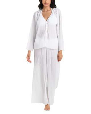 Sunbeams Pleated Wide Leg Swim Cover-Up Pants 
