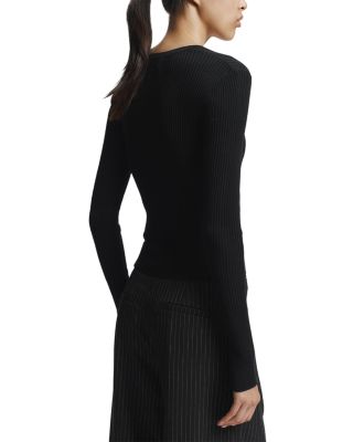 Braylon Merino Wool V Neck Cardigan Sweater