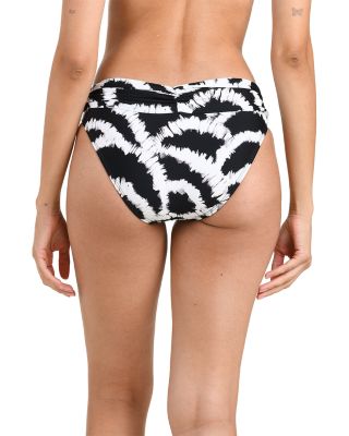 Woven Shadows Shirred Band Hipster Bikini Bottom