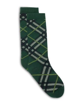 Check Cotton Blend Socks