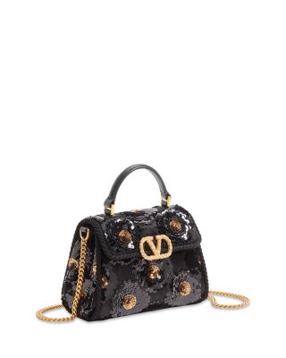 Vsling Mini Sequin VLogo Convertible Top Handle Bag