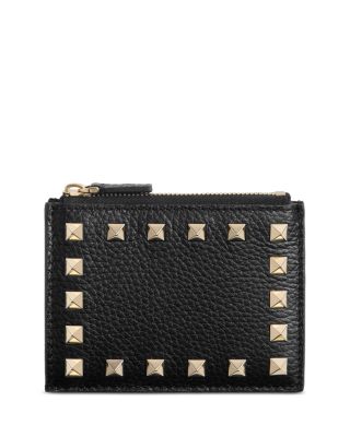 Rockstud Zip Card Case
