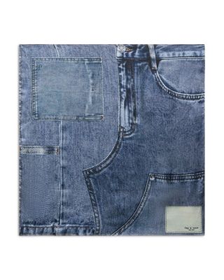 Miramar Denim Print Silk Scarf