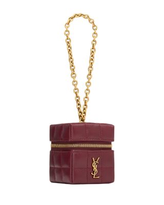  Cassandre Matelasse Carre Mini Cube On Chain In Shiny Leather