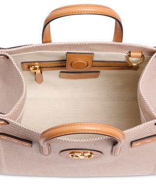 Antibes Small VLogo Canvas Shopping Convertible Tote Bag