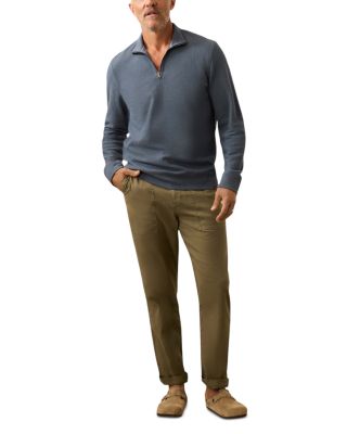 Textured Knit Quarter Zip Sweater