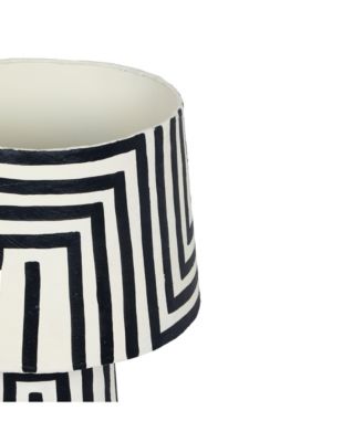  Minori Striped Papier Mache Table Lamp