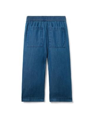  Unisex Chambray Wide Leg Pull-On Pant