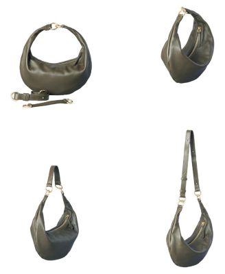 3-in-1 Small Convertible Hobo Crescent Ring Bag