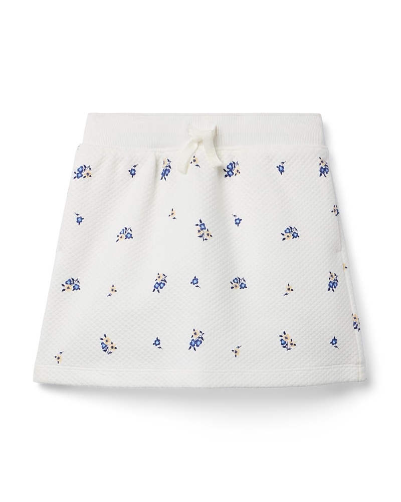 Janie and Jack Girls' Quilted Floral Skirt - Little Kid, Big Kid