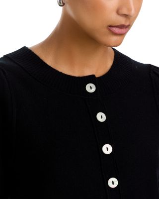 Isla Wool Blend Solid Short Sleeve Cardigan