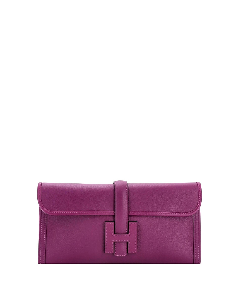 Click to view more detailed imagery on our partner's website Pre-owned Pre-owned Hermes Hermes 29 Jige Elan Clutch Evercolor In Purple