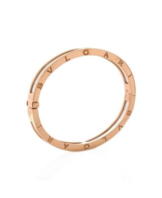  5.5mm B.Zero1 Hinged Bangle Bracelet 18K Rose Gold and Ceramic