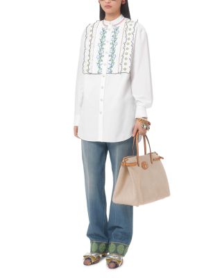 Antibes Medium VLogo Canvas Shopping Convertible Tote Bag