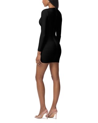 Long-Sleeve Mini Sheath Dress