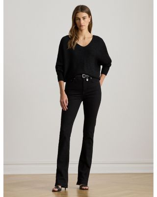 Metallic Rib Knit Dolman Sleeve Sweater