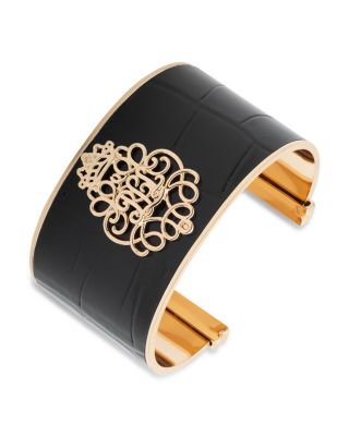 Logo Leather Cuff Bracelet